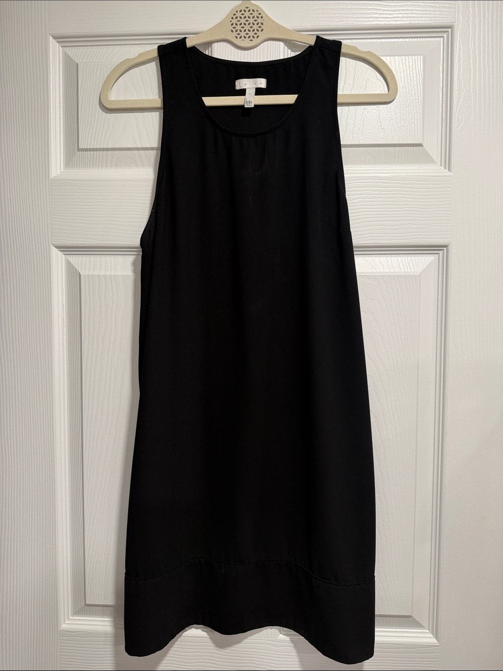 Leith Black Sleeveless Mini Shift Dress